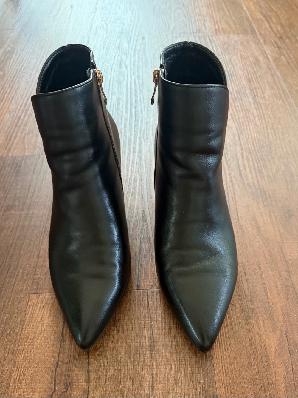 IDIFU Women's Black Pointed Toe Ankle Boot
